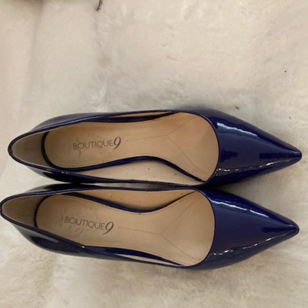 Boutique 9 Women's Blue Patent Leather High Heel Pumps (Pre Owned)